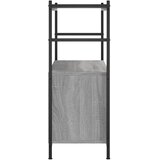  Regal za knjige siva boja hrasta 80x30x78,5 cm drvo i željezo | Eponuda.com