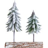  Božićna kompozicija - ukras za drvce na deblu prekrivenom snijegom 34 x 28 cm | shoptok.hr