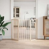 vidaXL Vrata za pse zložljiva 3 paneli 150 cm topolovina | Shoptok.si