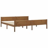 The Living Store Posteljni okvir trdna borovina medeno rjav 200x200 cm - Posteljni Okvir, (21531562) | Shoptok.si