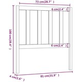  Uzglavlje za krevet bijelo 81 x 4 x 100 cm od masivne borovine | shoptok.hr