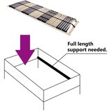 LEŽAJ s letvicama Smeđa 70 x 190 cm Čvrsto drvo bukve | shoptok.hr