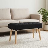  Klupa s utorima Crna 80 x 40 x 46 cm Tkanina | shoptok.hr
