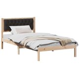  konstrukcija postelje z vzglavjem črna 100 x 200 cm blago, (5000084596) | Shoptok.si