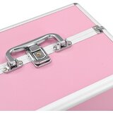  Kovčeg za šminku 22 x 30 x 21 cm ružičasti aluminijski | shoptok.hr