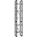 vidaXL ormarić za knjige s 5 razina boja betona 40x30x175 cm iverica | shoptok.hr