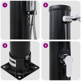  Vanjski solarni tuš 20 l PVC i aluminij Crna | shoptok.hr