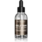 Revuele Paradise Bronze Self Tan Face Drops samoporjavitvene kapljice za obraz odtenek Medium To Dark 30 ml