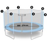  Mreža za trampolin na otvorenom 374cm 12ft neo-sport | shoptok.hr