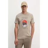 Alpha Industries Bombažna kratka majica moška, bež barva, 146510