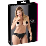 Cottelli Plus Size - otvoreni donji dio od čipke (crni) - 4XL | shoptok.hr