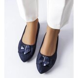 Gemre Navy blue ballet flats embellished with rhinestones Rémy | shoptok.hr