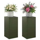  Stalak za biljke 2 pcs Maslinastozelena 30 x 30 x 60 cm Čelik Slike