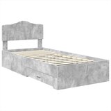  Konstrukcija postelje Betonsko siva 90 x 190 cm Konstruiran les, (5000102285) | Shoptok.si
