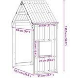 vidaXL krov za dječji krevet voštano smeđi 55 x 99 x 139,5 cm borovina | shoptok.hr