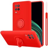 Cadorabo Ohišje, združljiv z Realme v tekoči rdeči barvi - zaščitni pokrov iz fleksibilnega silikona TPU z obročem, (20617711) | Shoptok.si