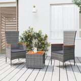 The Living Store Vrtna sedežna garnitura 3-delna poli ratan in trden les akacije - Vrtna Sedežna Garnitura, (21479974) | Shoptok.si