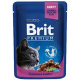 Brit Premium Cat Delicate koščki v omaki s piščancem in puranom 100 g vrečka | Shoptok.si