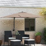 vidaXL Vrtni dežnik Taupe 248.5 x 247.5 x 160 cm blago | Shoptok.si