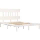  Okvir za krevet od masivnog drva bijeli 160 x 200 cm | shoptok.hr