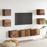 vidaXL Set TV komoda 6 pcs Smeđa 160 x 30 x 30 cm Konstruirano drvo | shoptok.hr