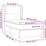 Box spring postelja z vzmetnico svetlo siv 90x190 cm žamet, (20902277) | Shoptok.si