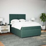 vidaXL Box spring postelja z vzmetnico temno zelen 140x190 cm žamet, (21306751) | Shoptok.si