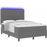  LED Box Spring Krevet Svijetlo siva i bijela. 160 x 200 cm | shoptok.hr