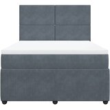  Krevet s oprugama i madracem tamnosivi 140x190 cm baršunasti | shoptok.hr