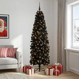  Umjetno vitko božićno drvce 150 LED lampica Topla bijela | shoptok.hr