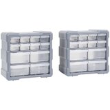 vidaXL Organizatori s 12 ladica 2 kom 26,5 x 16 x 26 cm cijene