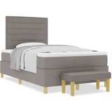  posteljni okvir z matracom Komplet 2 Taupe Tkanina 120 x 200 cm, (22067421) | Shoptok.si