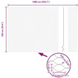  Ograjne stebre 10 kosov U-kanal 100 cm Galvanizirano jeklo, Šesterokotna ograja 1x10 m Galvanizirano jeklo | Shoptok.si