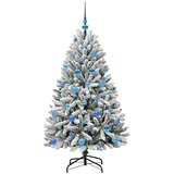 vidaXL Umjetno božićno drvce Zelena i bijela 150 cm PVC i metal | shoptok.hr