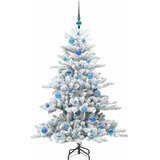  Umjetno božićno drvce s nogom Bijelo 150 cm PVC i čelik | shoptok.hr