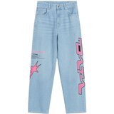 Bershka Kavbojke svetlo modra / lila / črna | Shoptok.si