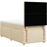  Krevet s oprugama i madracem krem 90 x 200 cm od tkanine | shoptok.hr