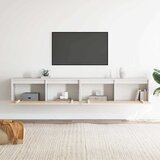  Zidni ormarići 2 kom bijeli 100 x 30 x 35 cm masivna borovina | shoptok.hr