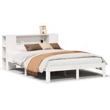 vidaXL Krevet s regalom z knjige bez madraca bijeli 140x190cm borovina Cijene