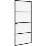  Vrata za dom 93 x 201,5 x 3,5 cm Aluminij i kaljeno staklo | shoptok.hr