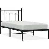  Metalni okvir za krevet s uzglavljem crni 90x190 cm | shoptok.hr