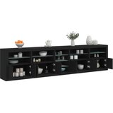 vidaXL Komoda s LED svjetlima crna 283x37x67 cm Cijene