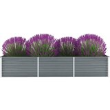 vidaXL Visoka greda iz pocinkanega jekla 240x80x45 cm sive barve, (20611470) Cene