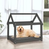  Krevet za pse sivi 81 x 60 x 70 cm od masivne borovine | shoptok.hr