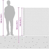  Ograda od lančanih veza s postom 10 x 1,4 m (Š x V) | shoptok.hr