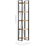 Police za knjige s 5 razina 40 x 30 x 180 cm masivno drvo manga | Eponuda.com