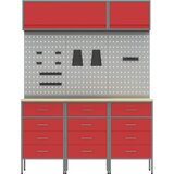  Set radnih ormarića s ladicama s pohranom 8 kom. Crvena | shoptok.hr