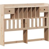 vidaXL Krevet s regalom za knjige bez madraca 140x190 cm od borovine | shoptok.hr