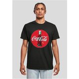 Merchcode Men's T-Shirt Logo Coca Cola Bottle Black Cene