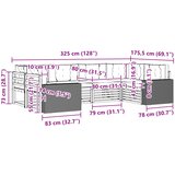  Set vanjskih sofa 6 kom. Prirodna i krem Čvrsto drvo akacije | shoptok.hr